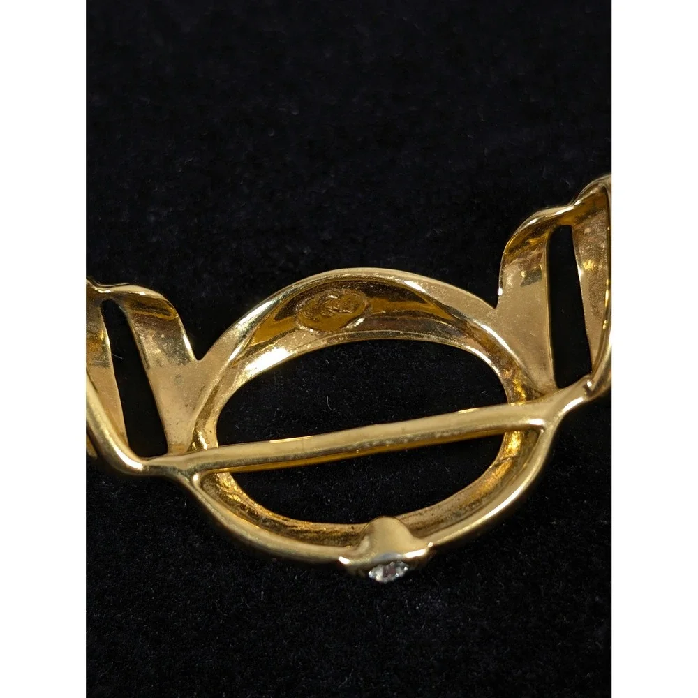 Premier Designs Gold Tone Pendant Slide Rhinestone Accent No‎ Chain